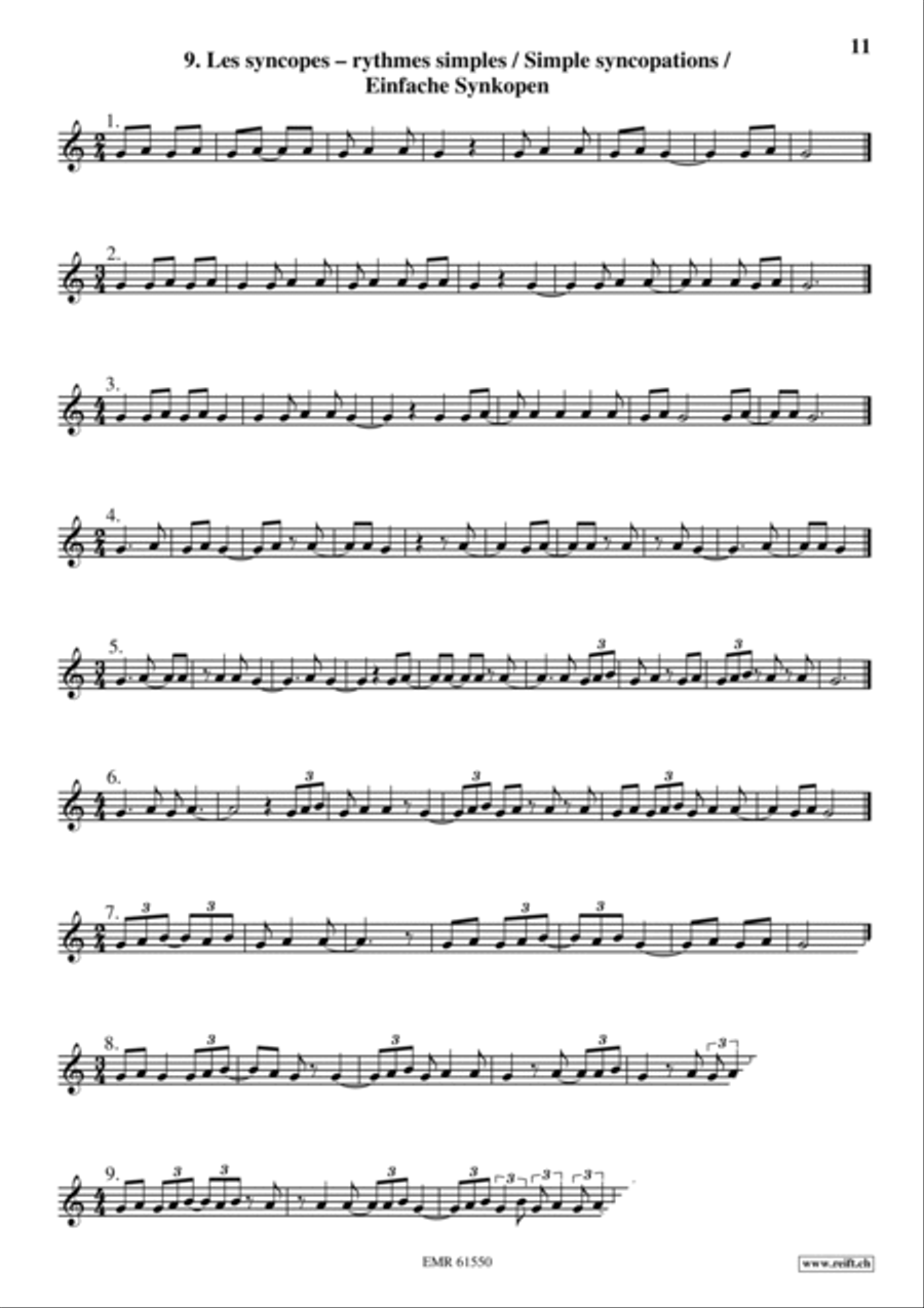 Exercices Rythmiques Volume 1 Cornet scores gallery preview page 12