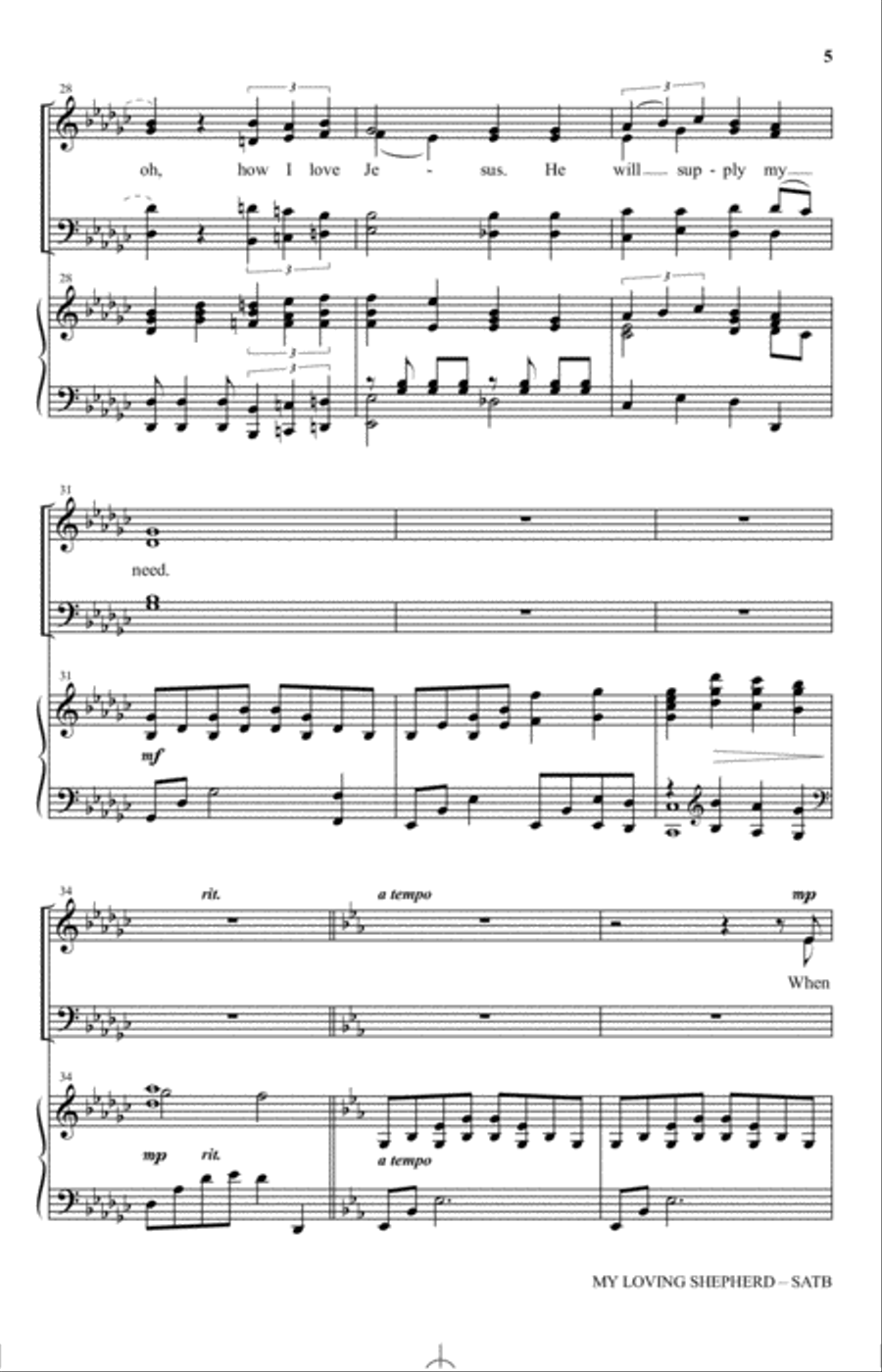 My Loving Shepherd My Loving Shepherd 4-Part scores gallery preview page 4
