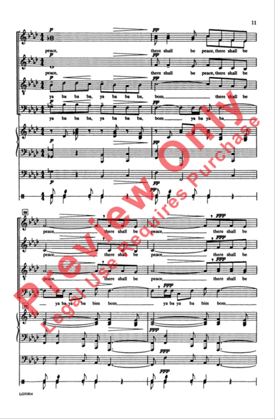 Ya Ba Bom Ya Ba Bom 4-Part scores gallery preview page 11