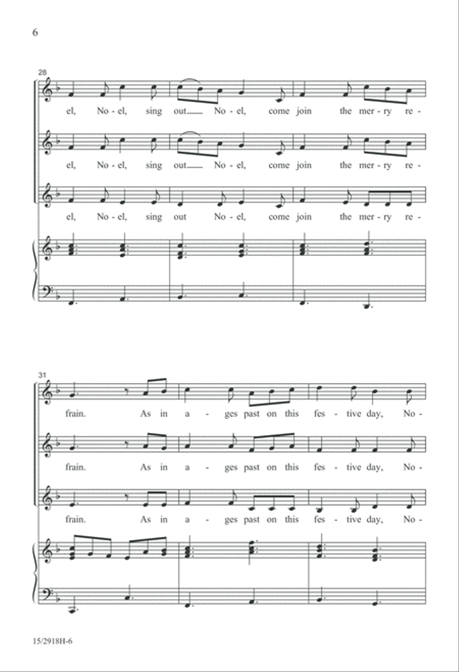 A Festive Noel SSA scores gallery preview page 6
