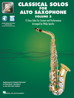 Book cover for Classical Solos for Alto Sax – Volume 2