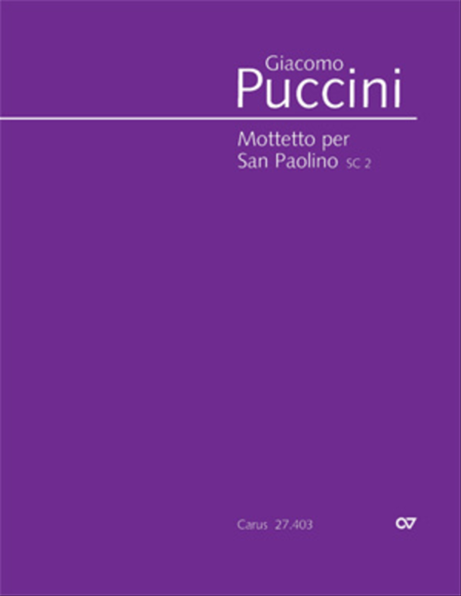 Mottetto per San Paolino Mottetto per San Paolino 4-Part scores gallery preview page 1