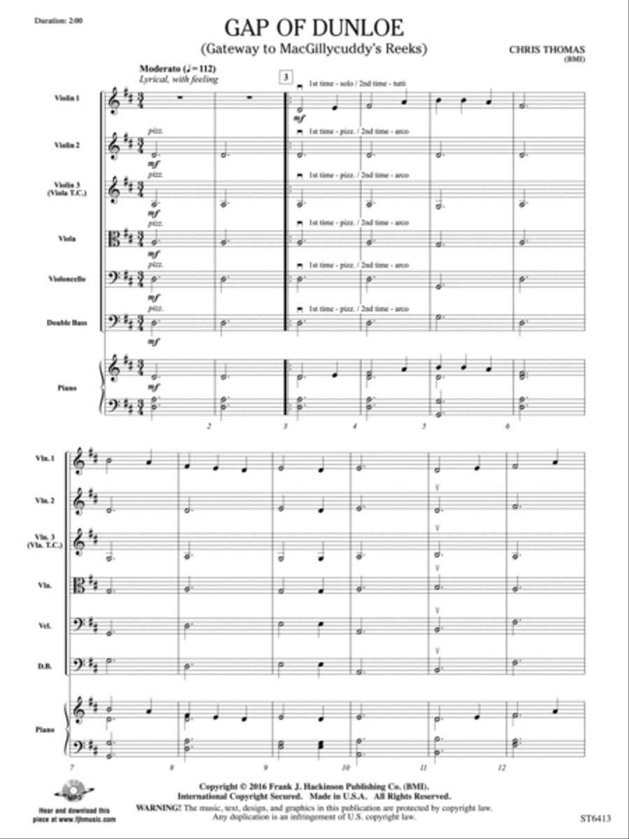 Gap of Dunloe: Score String Orchestra scores gallery preview page 3