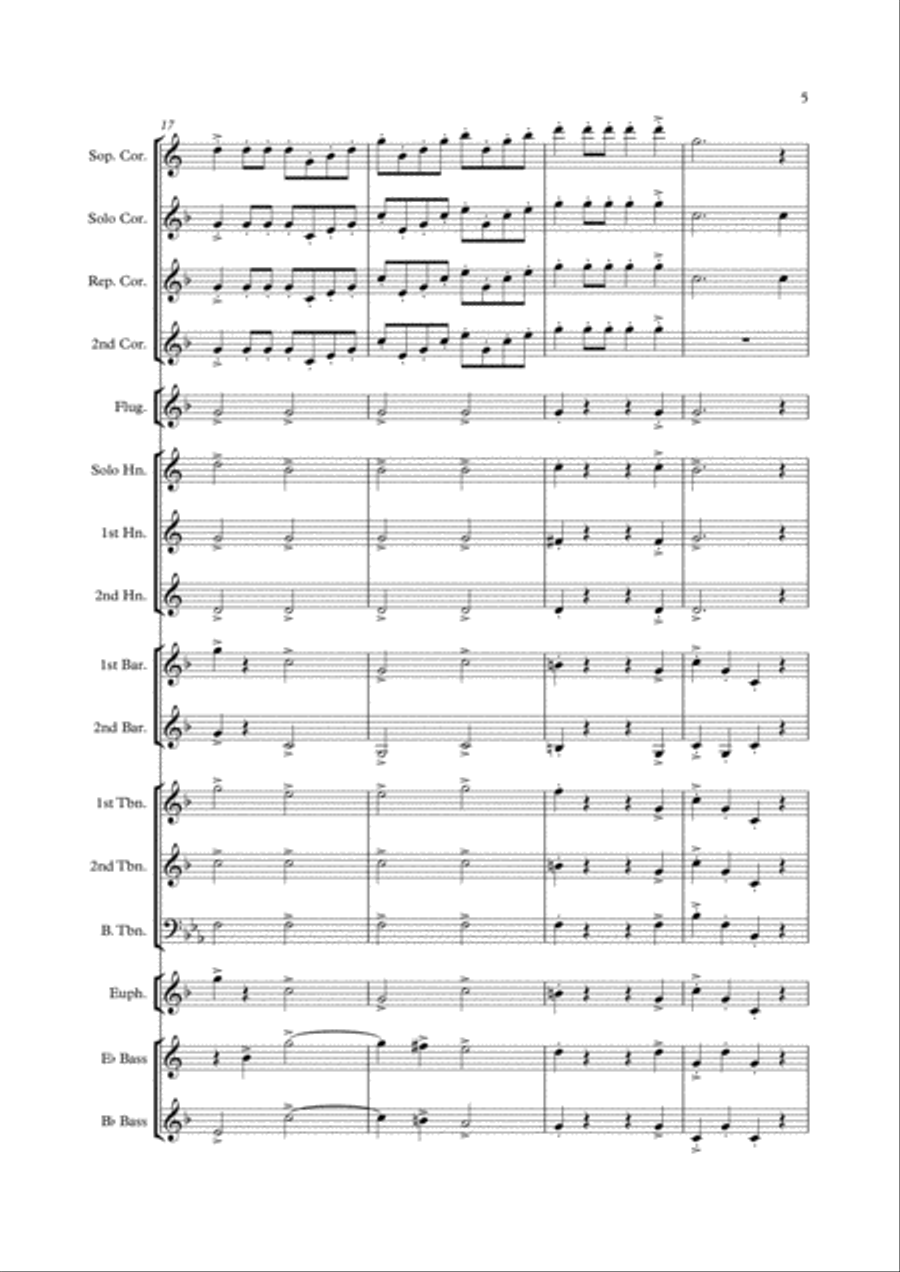 March in Eb Large Ensemble scores gallery preview page 5
