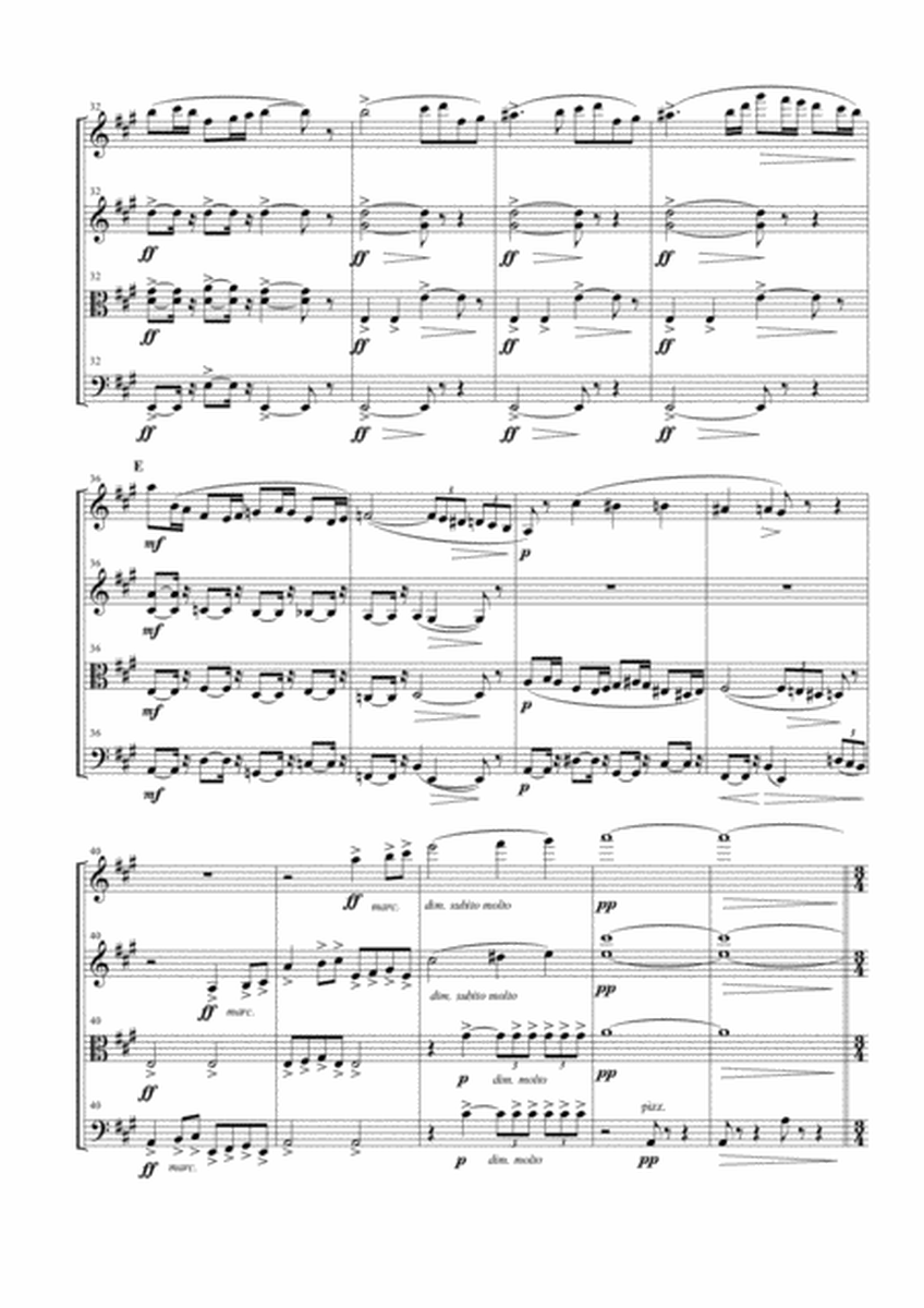 Pastorale from "L'Arlesienne Suite No. 2" for String Quartet image number null