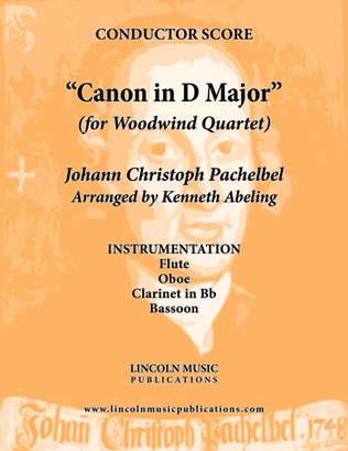 Book cover for Pachelbel - Canon in D Major (for Woodwind Quartet)