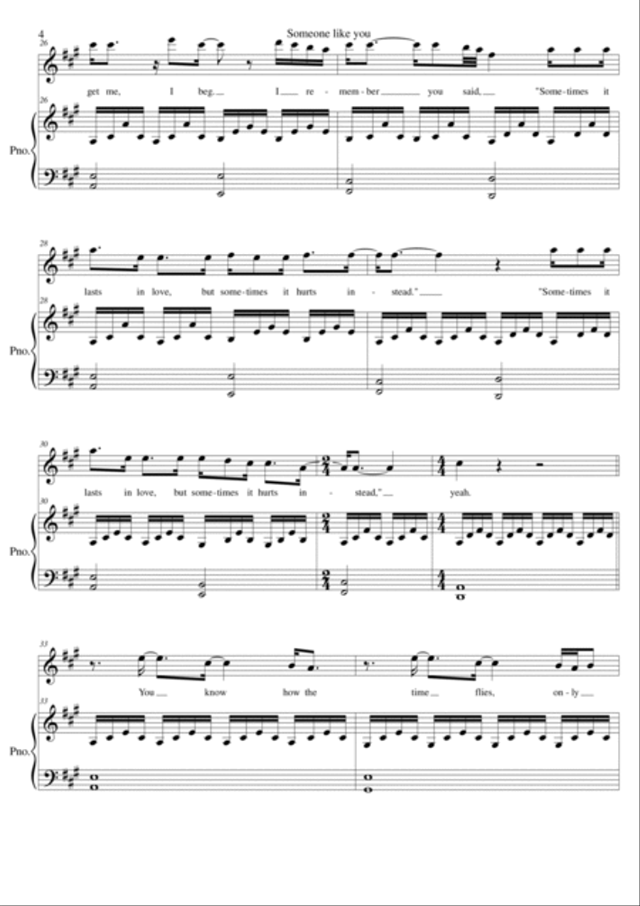 Someone Like You Voice scores gallery preview page 4