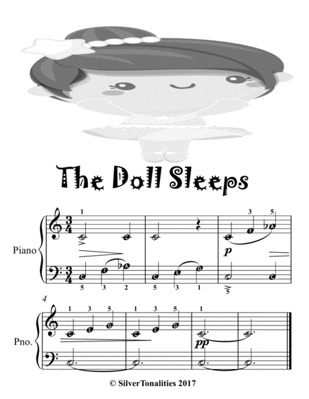 The Doll's Dream Opus 202 Number 4 Easy Piano Sheet Music