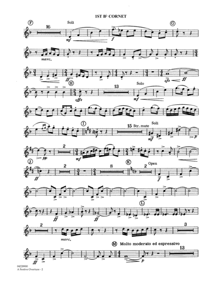 A Festive Overture - 1st Bb Cornet 1