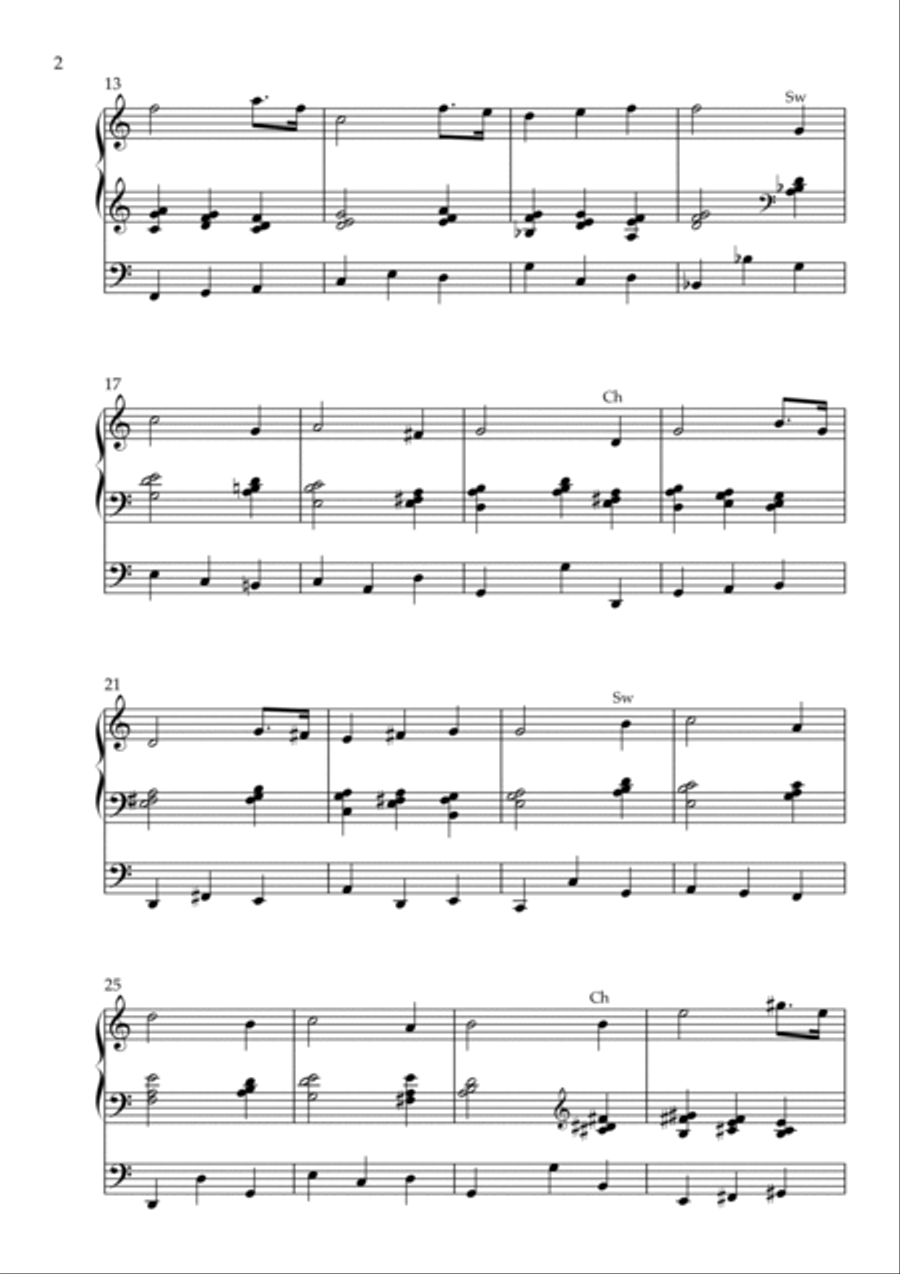 Meditation on St Anne, Op. 119 (Organ Solo) by Vidas Pinkevicius (2022) Organ Solo scores gallery preview page 2
