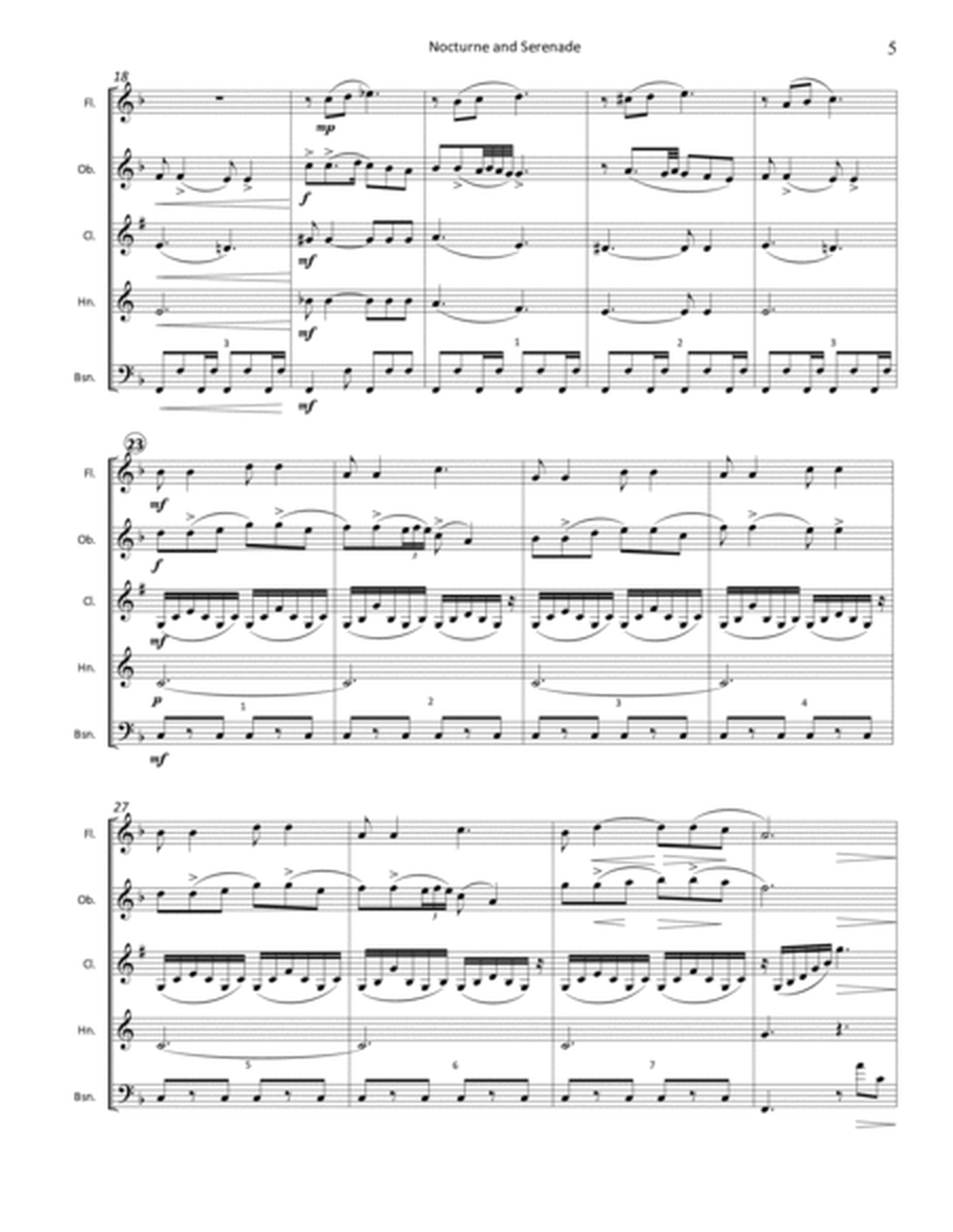 Nocturne and Serenade from Petite Suite for Woodwind Quintet image number null