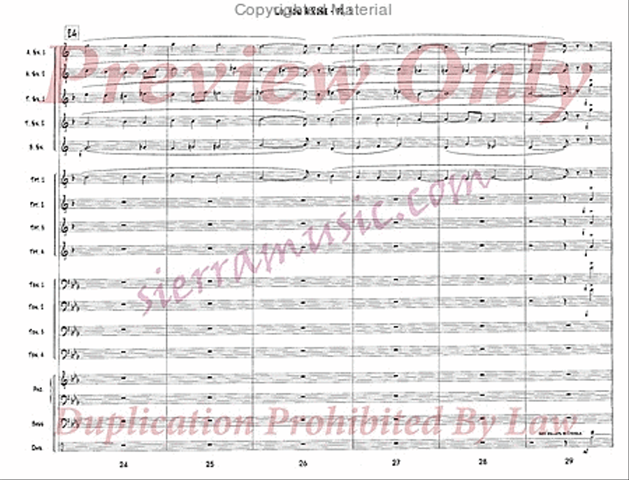 Lo, How A Rose E'er Blooming Jazz Ensemble scores gallery preview page 6