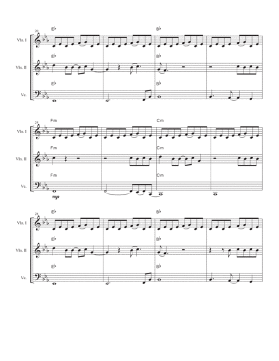 Blinding Lights String Trio scores gallery preview page 3