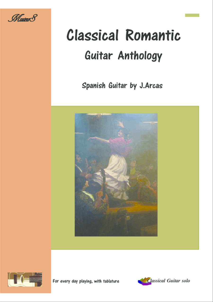Spanish classical guitar with tablature by J.Arcas Acoustic Guitar scores gallery preview page 1