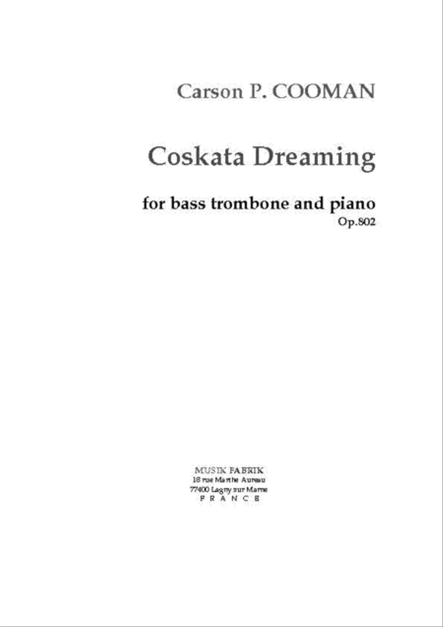 Coskata Dreaming Trombone scores gallery preview page 1