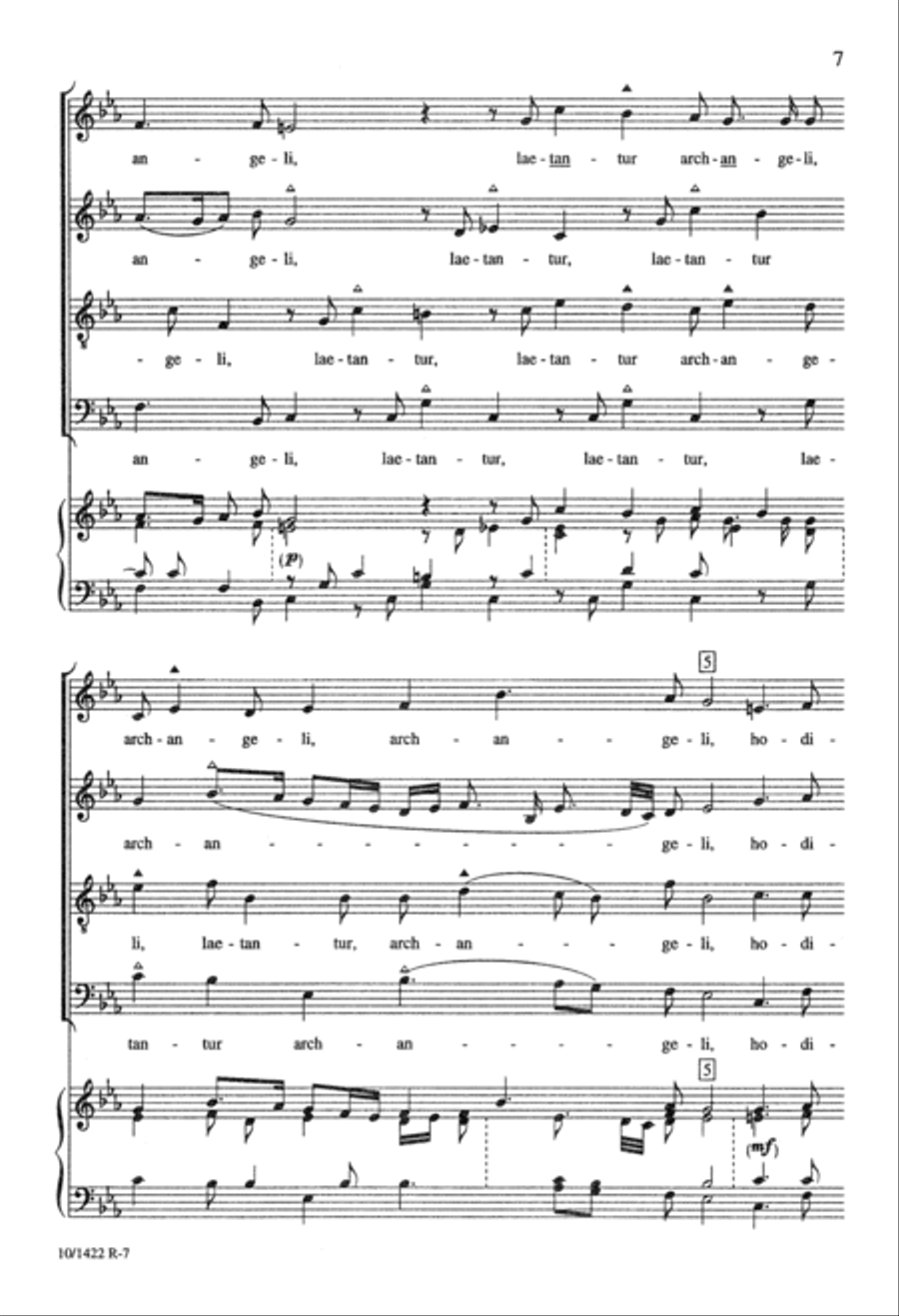 Hodie Christus Natus Est 4-Part scores gallery preview page 7