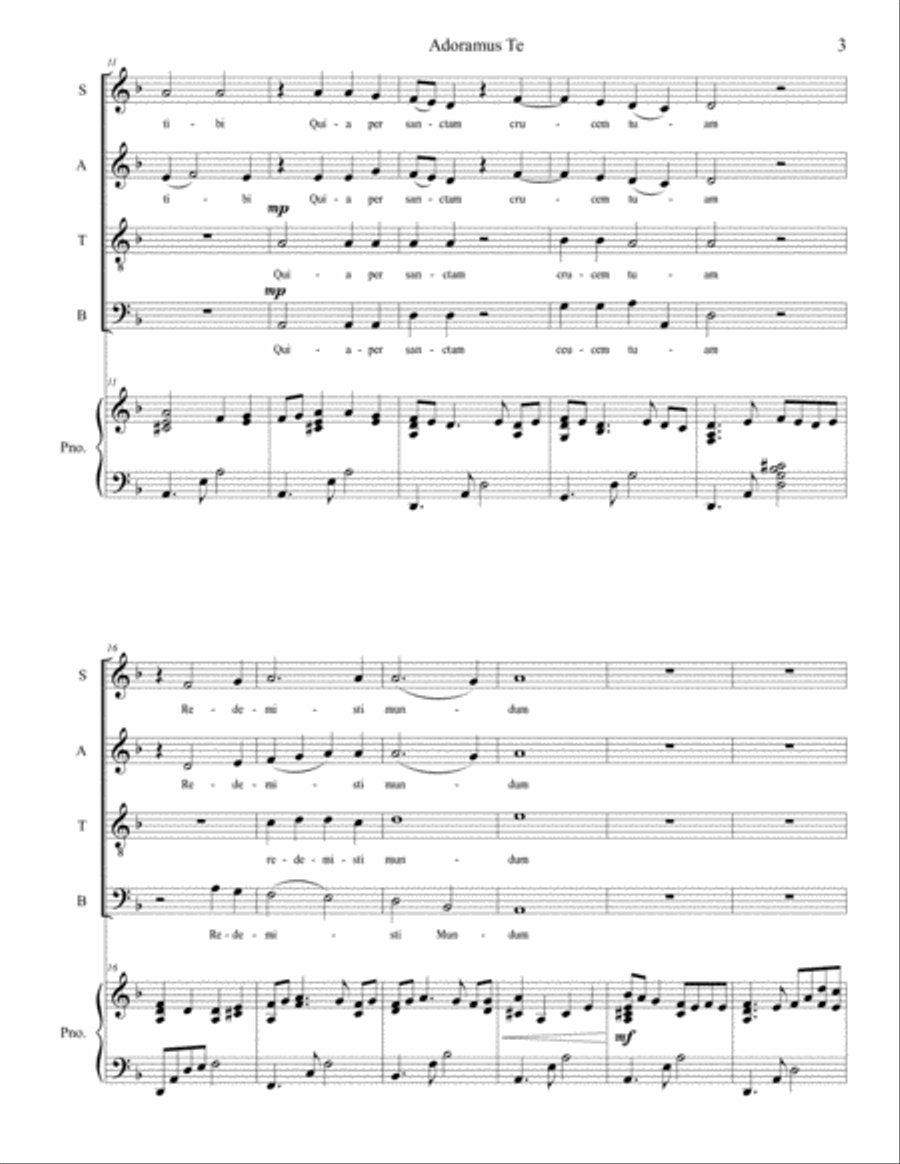 Adoramus Te 4-Part scores gallery preview page 3