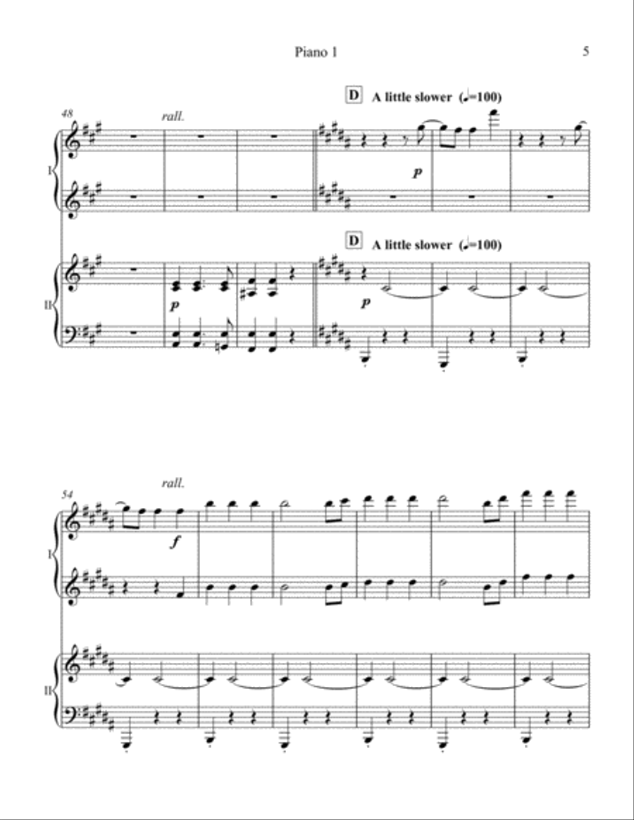 Revive Us Again Piano Duet scores gallery preview page 5