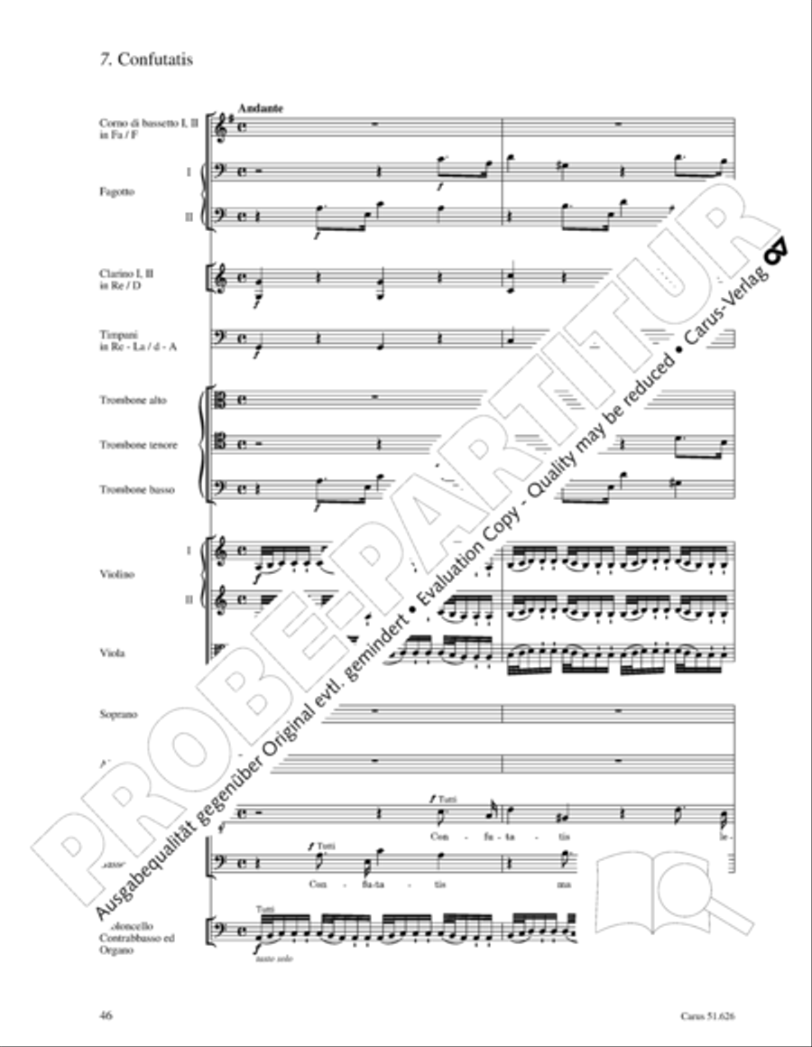 Missa longa in C major (Missa longa in C) 4-Part scores gallery preview page 58