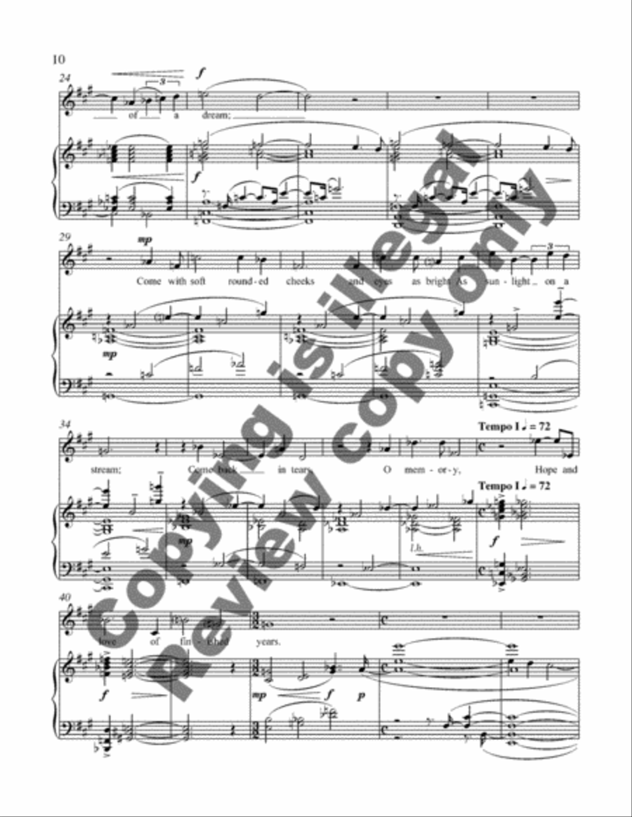 Three Poems of Christina Rossetti Mezzo-Soprano Voice scores gallery preview page 12