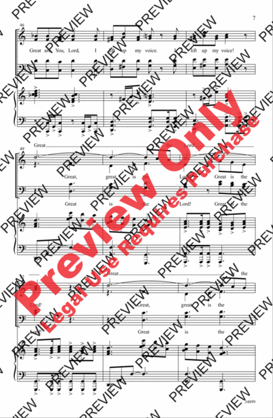 Great Is the Lord Great Is the Lord 4-Part scores gallery preview page 7