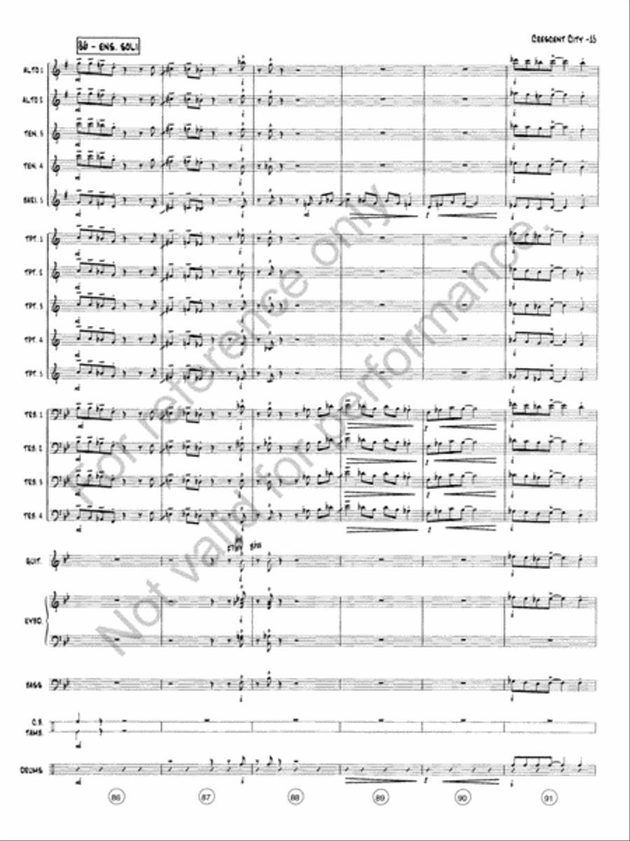 The Crescent City Stomp Jazz Ensemble scores gallery preview page 16