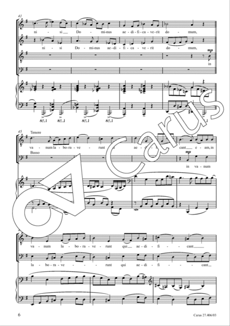 Nisi Dominus 4-Part scores gallery preview page 7