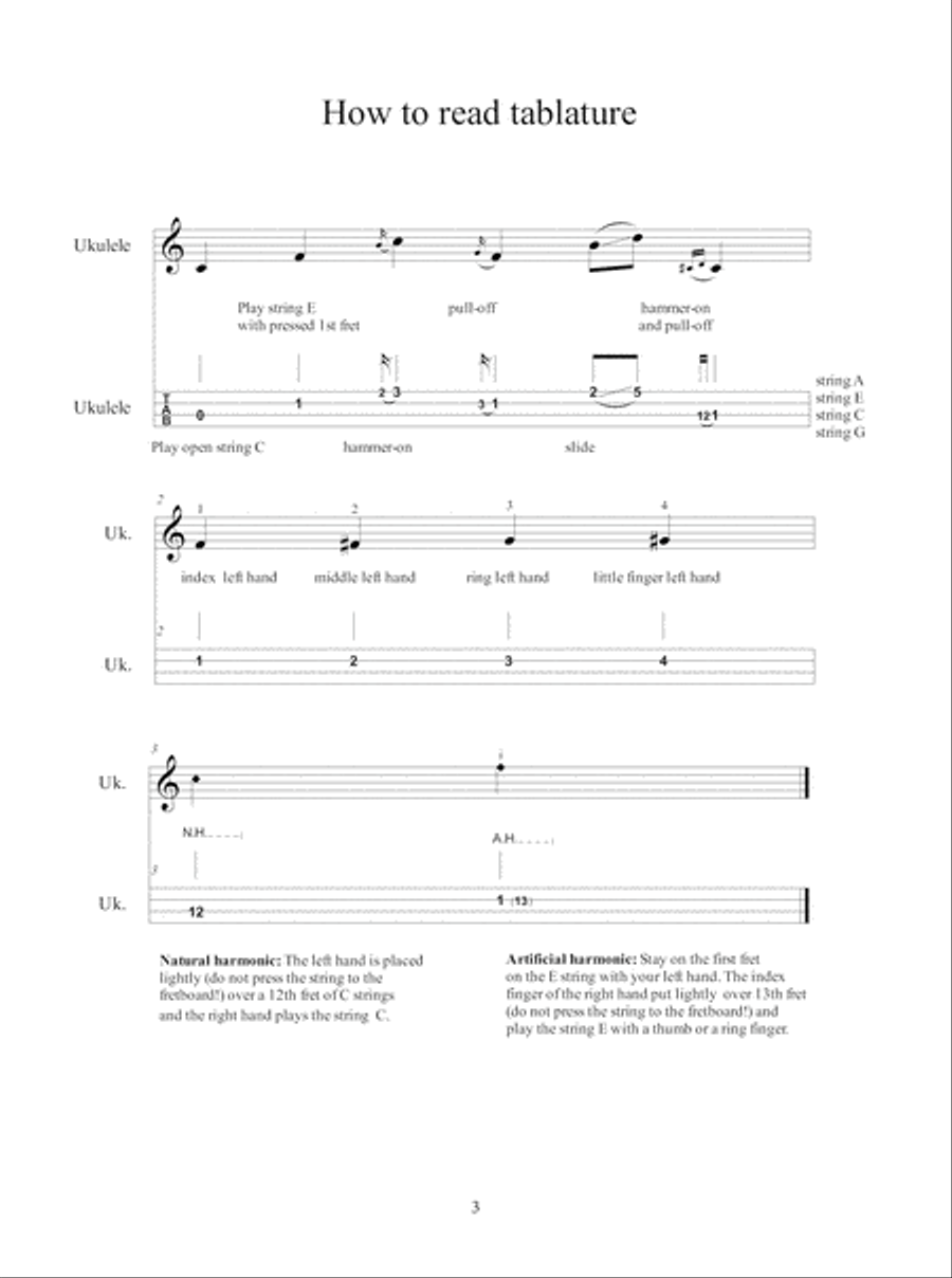 Francisco Tarrega for Ukulele Ukulele scores gallery preview page 4