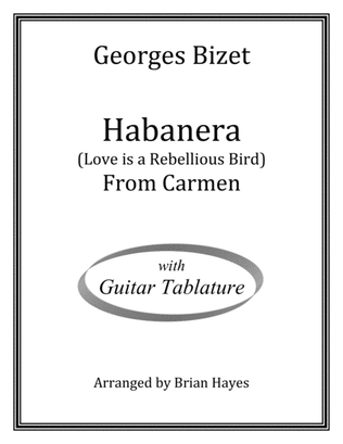 Book cover for Habanera from Carmen (for solo guitar) (with Tablature)