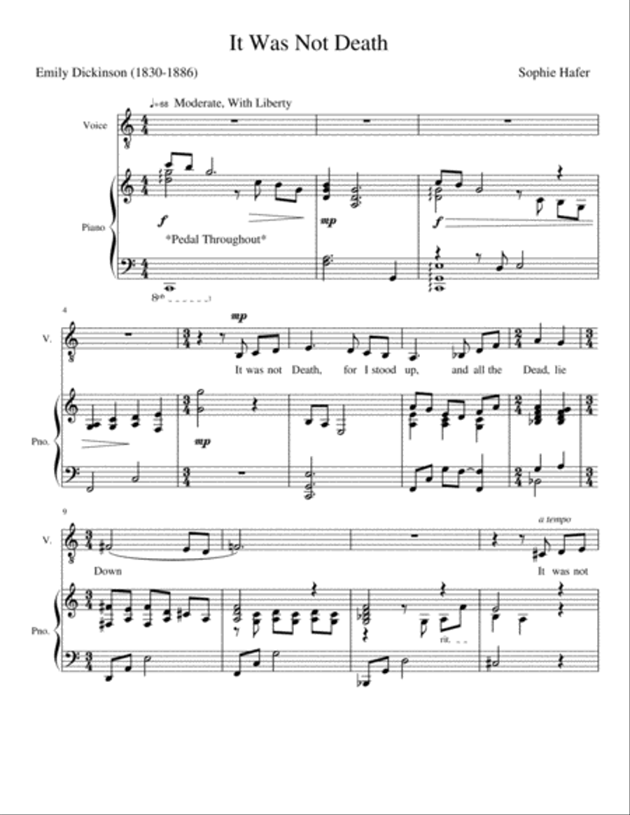 It Was Not Death Voice Solo scores gallery preview page 1
