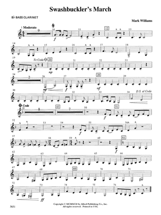 Swashbuckler's March: B-flat Bass Clarinet