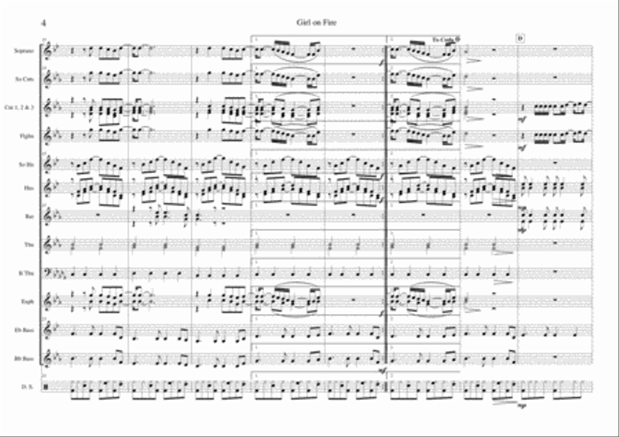 Girl On Fire Small Ensemble scores gallery preview page 4