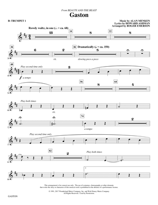 Book cover for Gaston (from Beauty and The Beast) (arr. Roger Emerson) - Bb Trumpet 1