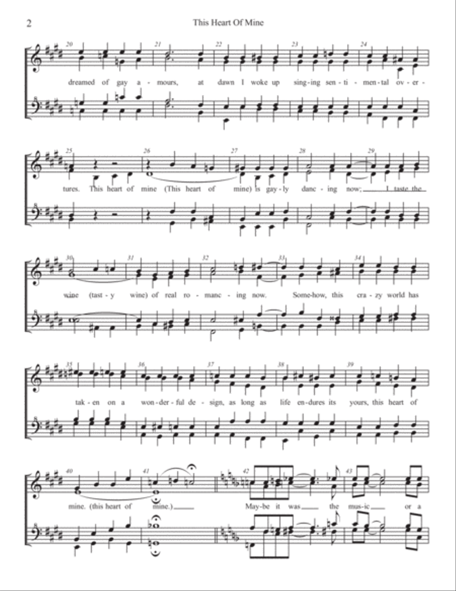 This Heart Of Mine This Heart Of Mine TTBB scores gallery preview page 2
