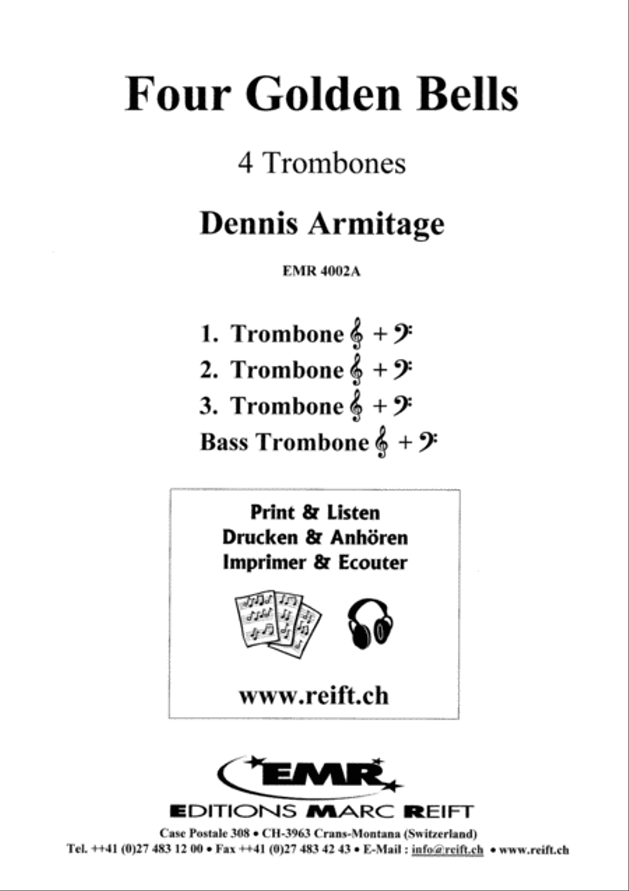 Four Golden Bells Trombone Quartet scores gallery preview page 6