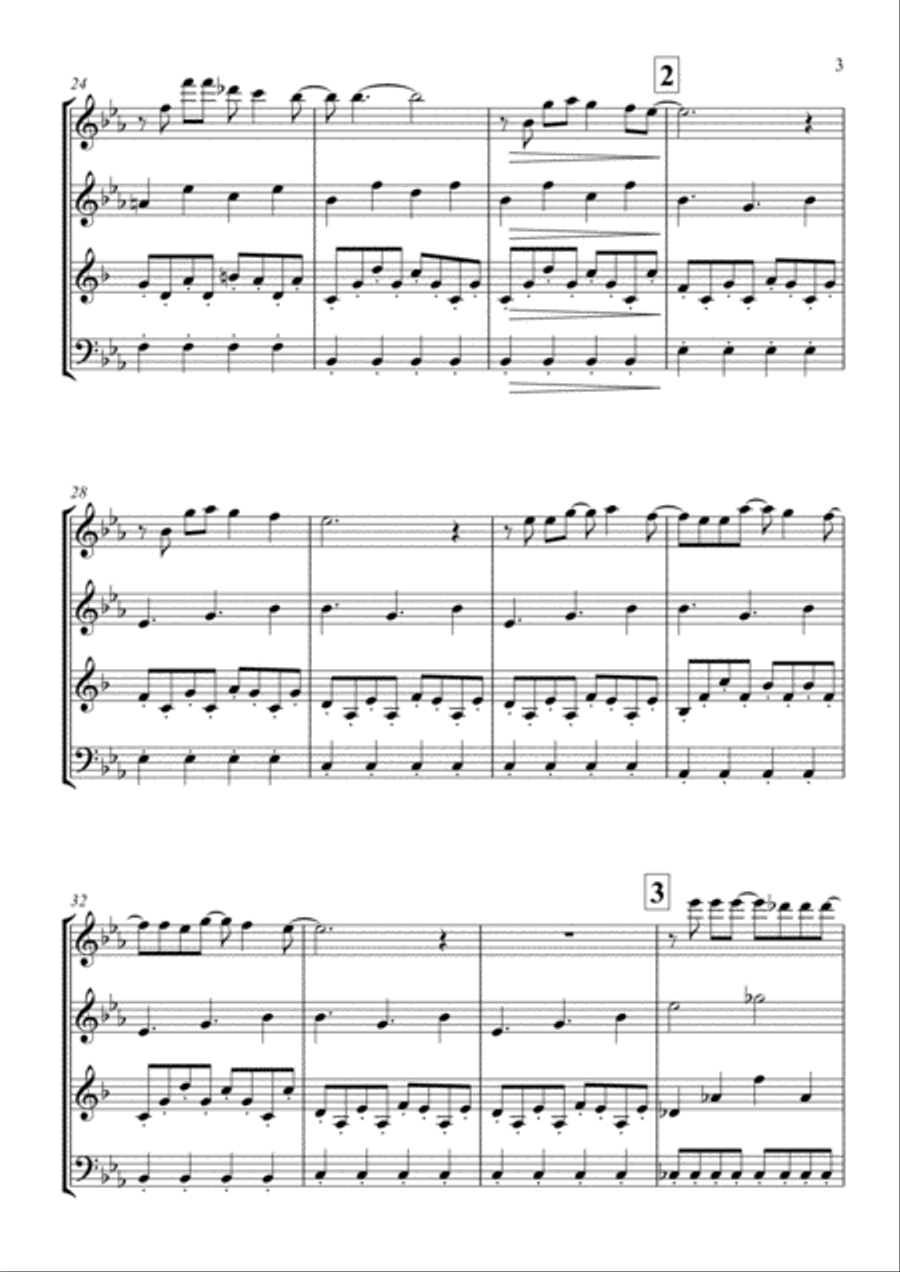Every Breath You Take Woodwind Quartet scores gallery preview page 4