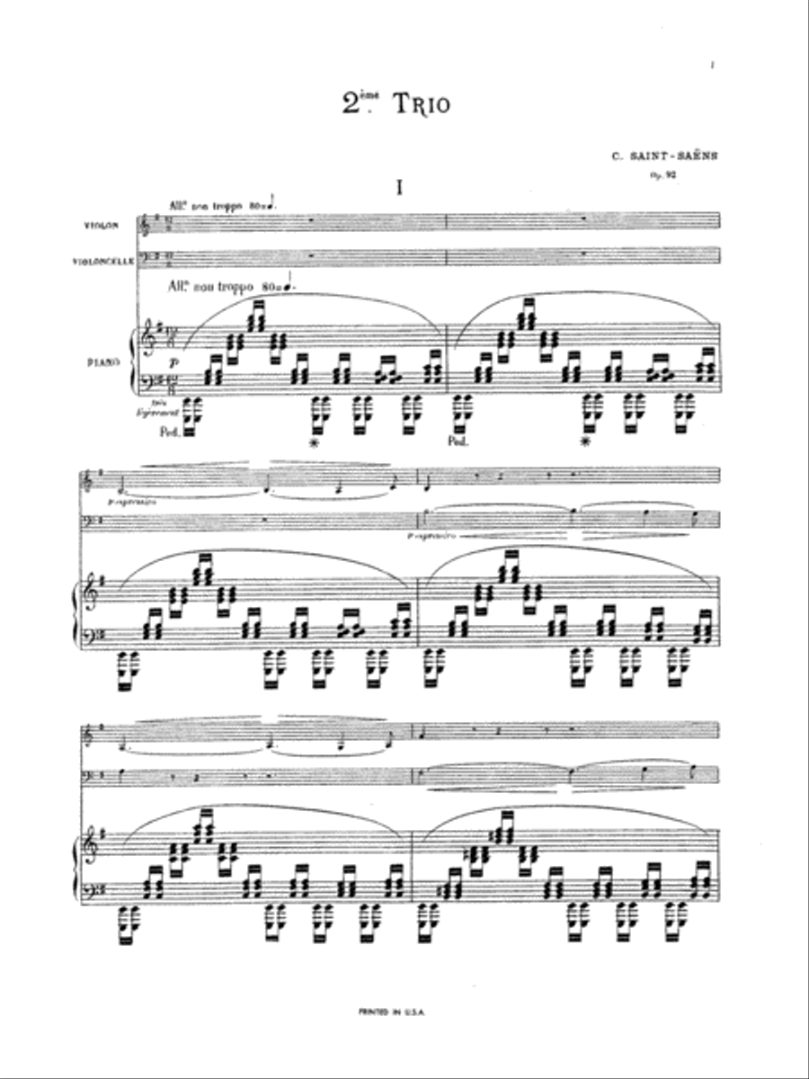 Trio No. 2, Op. 92 Small Ensemble scores gallery preview page 4