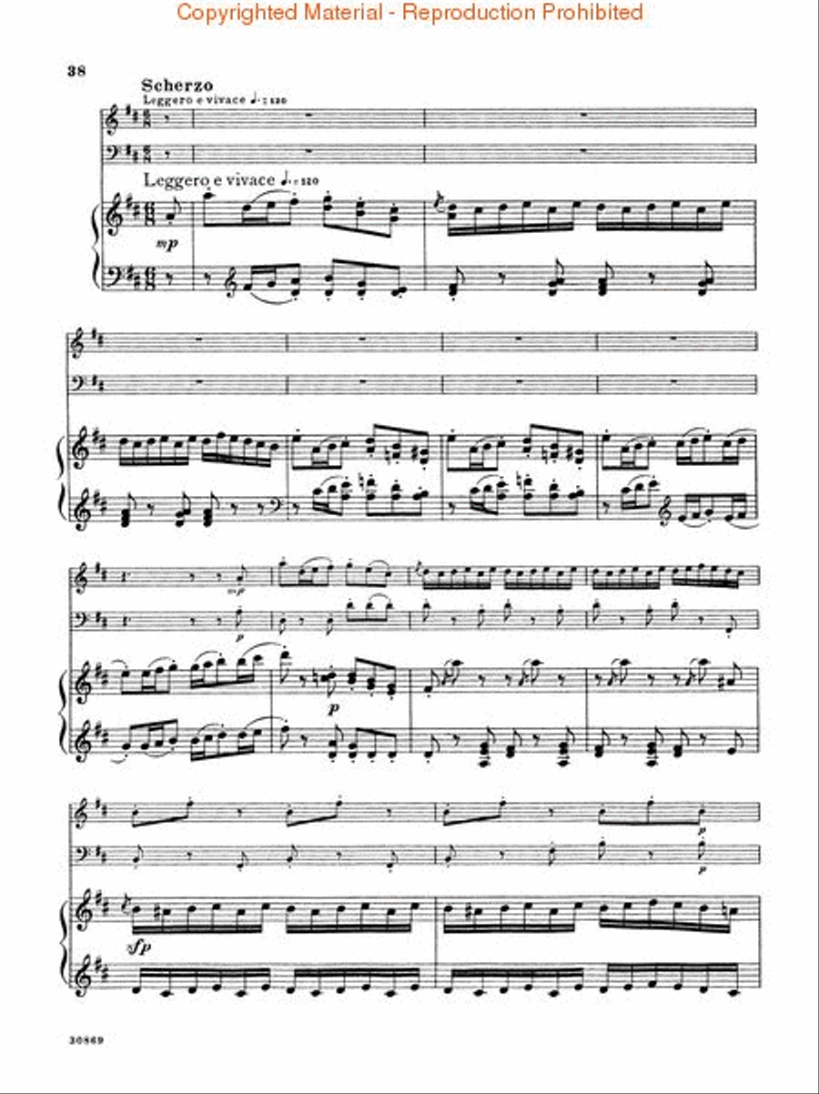 Trio in D Minor, Op. 49 Piano Trio scores gallery preview page 3