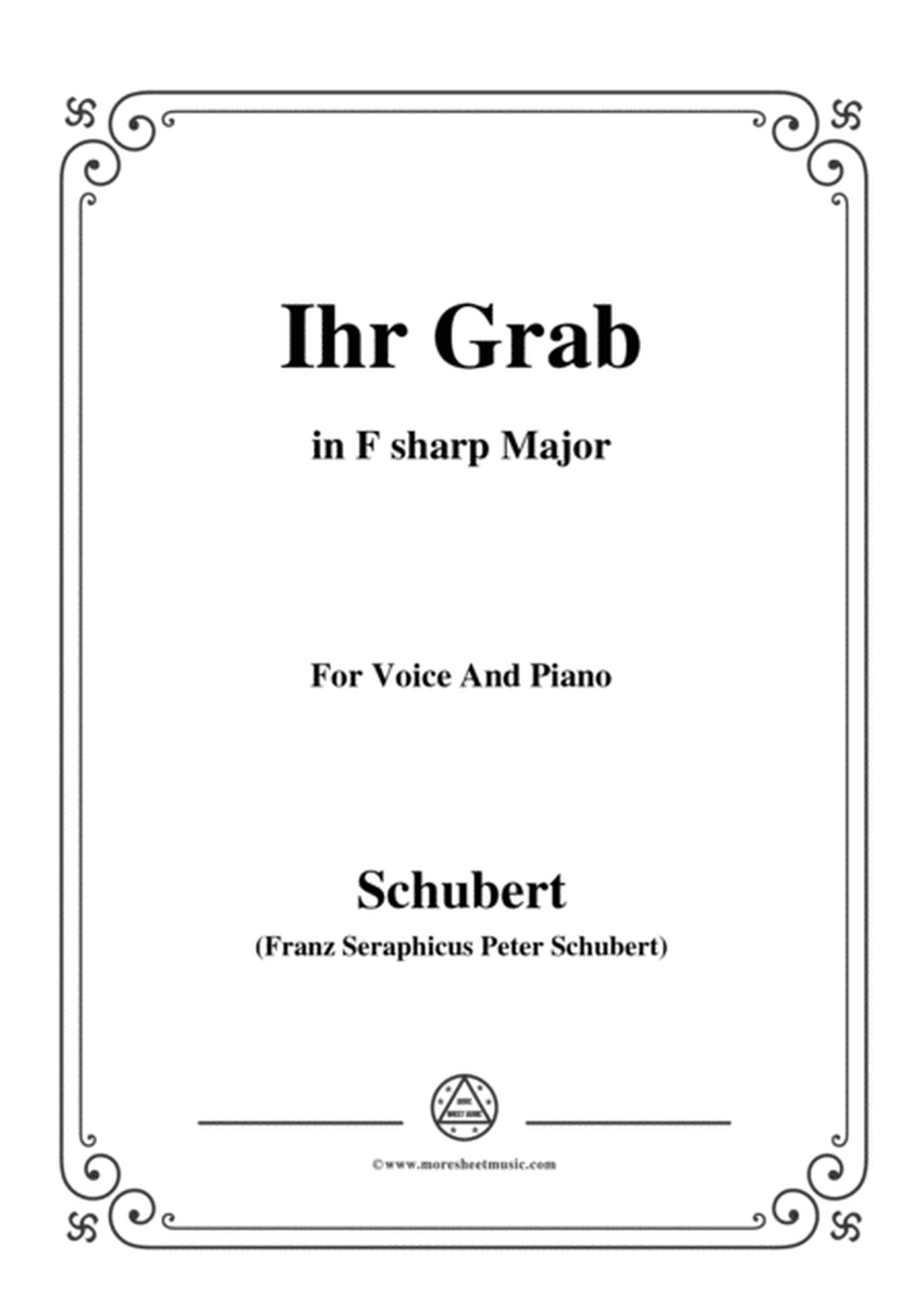 Schubert-Ihr Grab,in F sharp Major,D.736,for Voice and Piano image number null