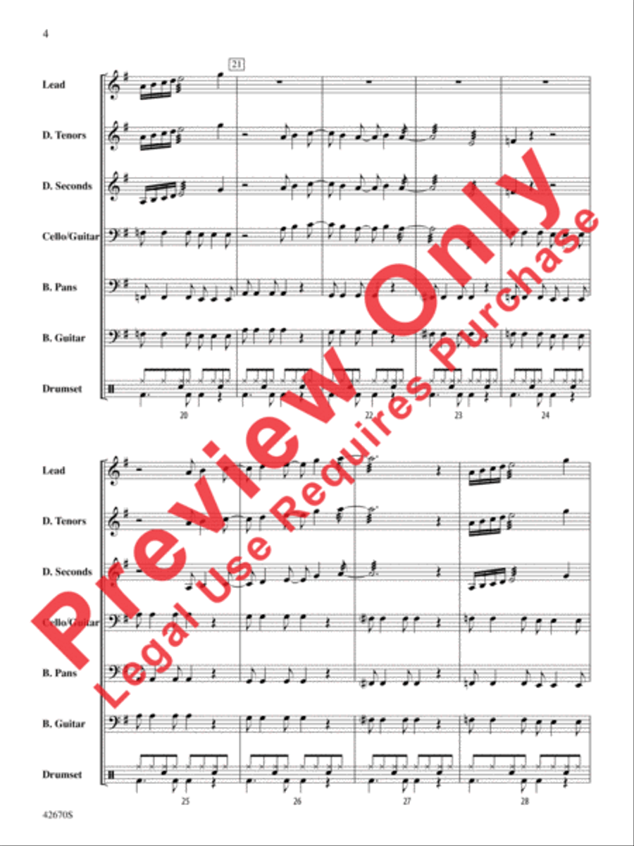 25 or 6 to 4 Steel Drum Band scores gallery preview page 5