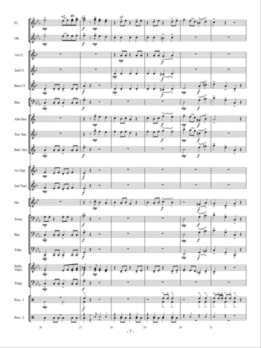 Cats' Night Out Concert Band scores gallery preview page 6