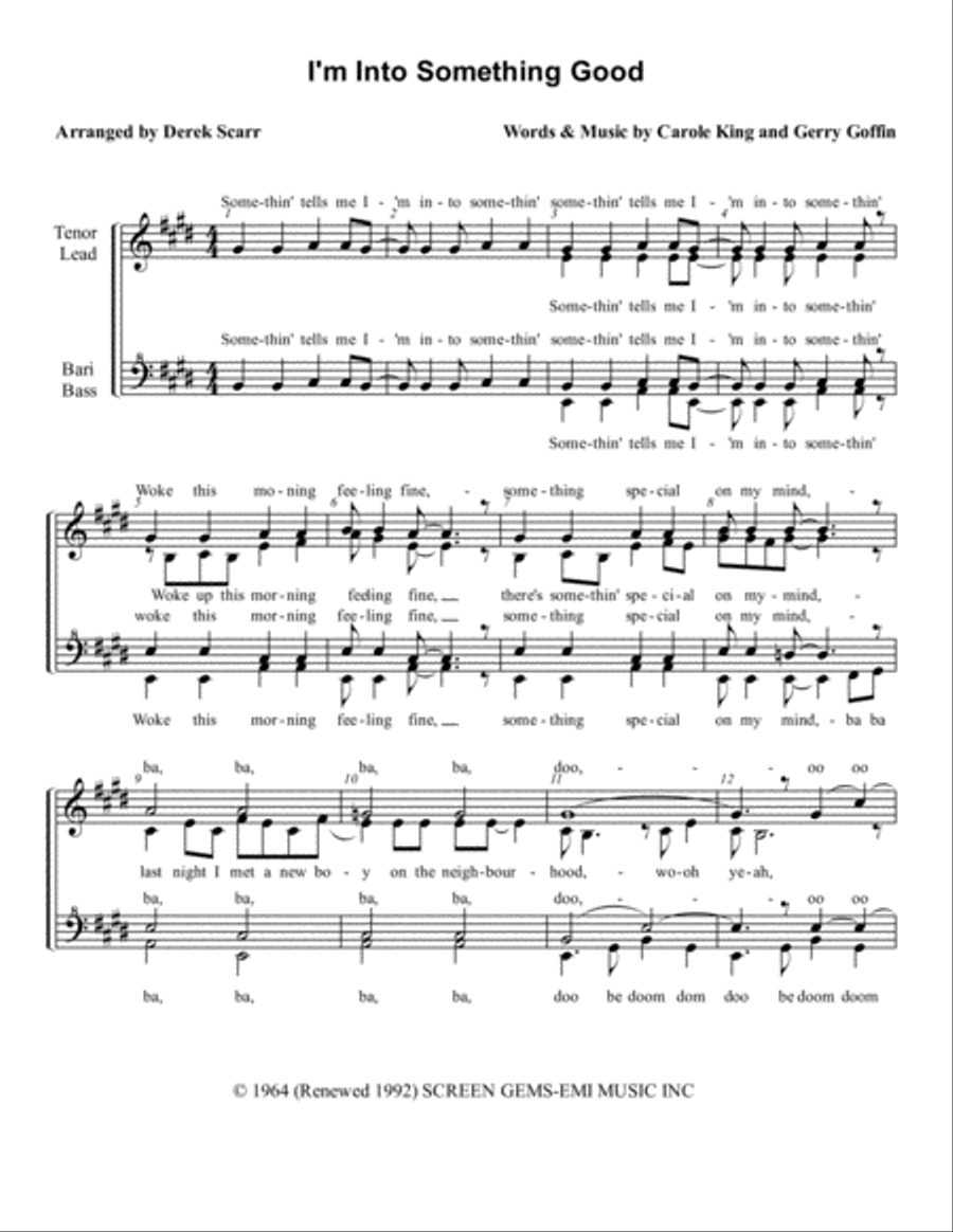 I'm Into Something Good SSAA scores gallery preview page 1