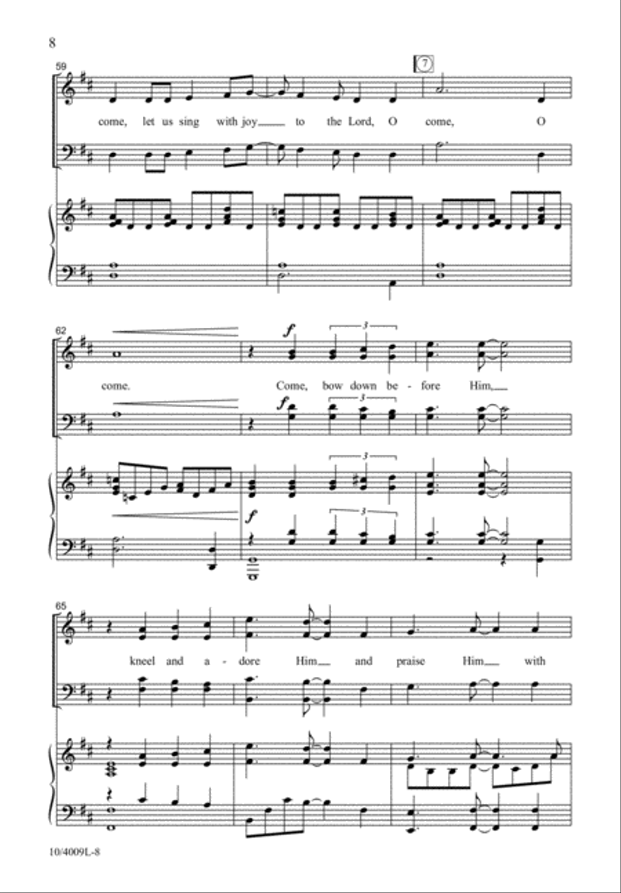 O Come, Let Us Sing O Come, Let Us Sing 4-Part scores gallery preview page 9