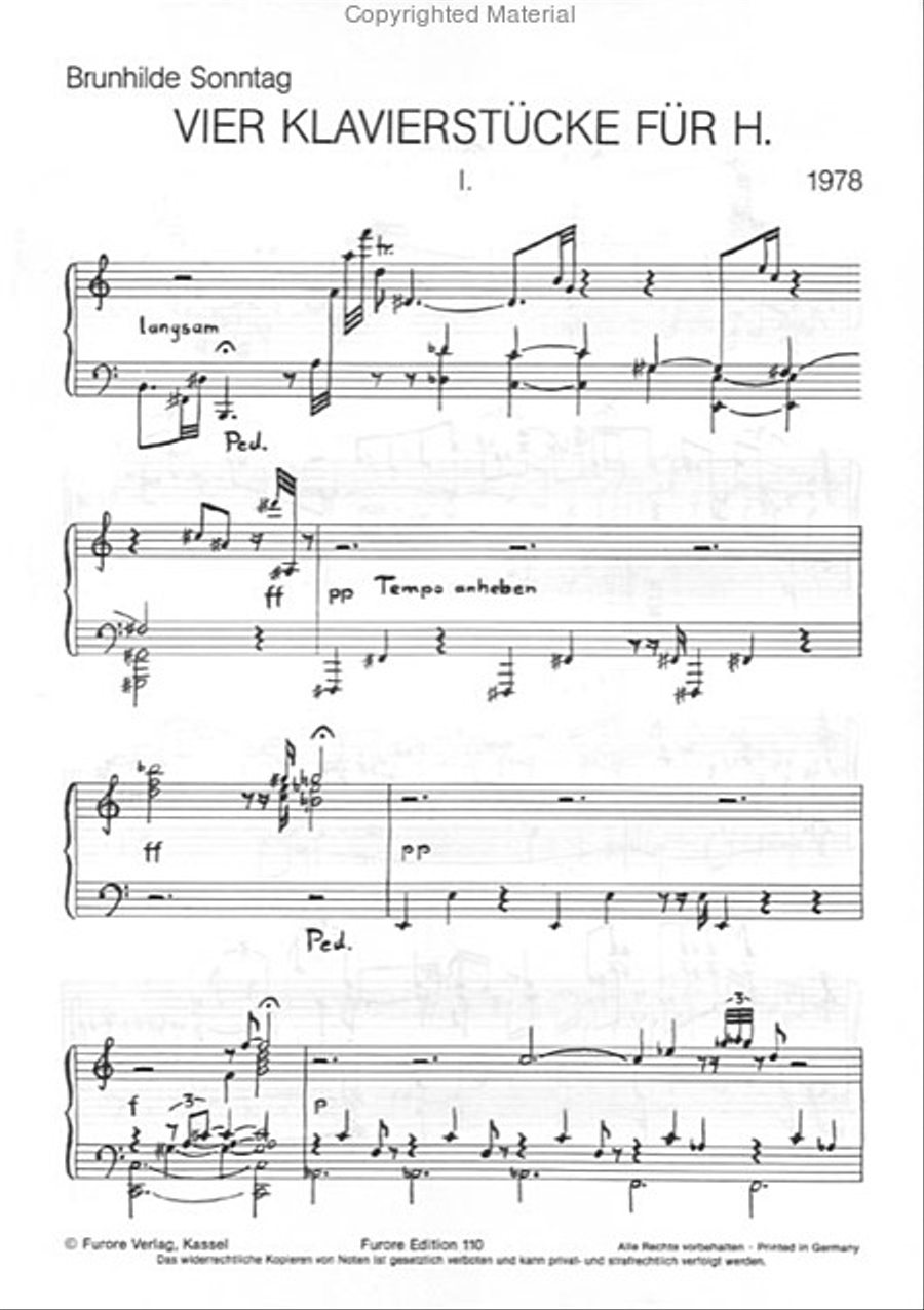 Vier Klavierstucke fur H. Harpsichord scores gallery preview page 2