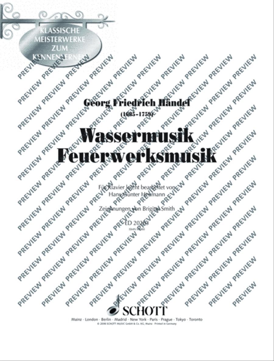Wassermusik & Feuerwerksmusik Piano Solo scores gallery preview page 2