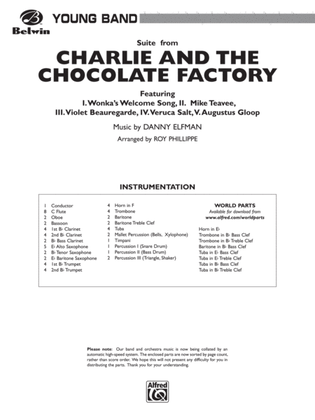 Charlie and the Chocolate Factory, Suite from: Score