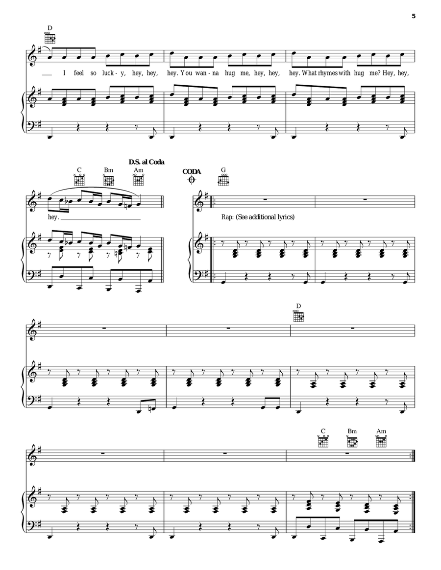 Blurred Lines Acoustic Guitar scores gallery preview page 5