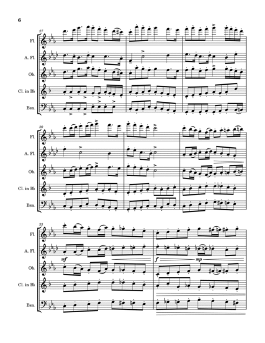 Failure Woodwind Quintet scores gallery preview page 6