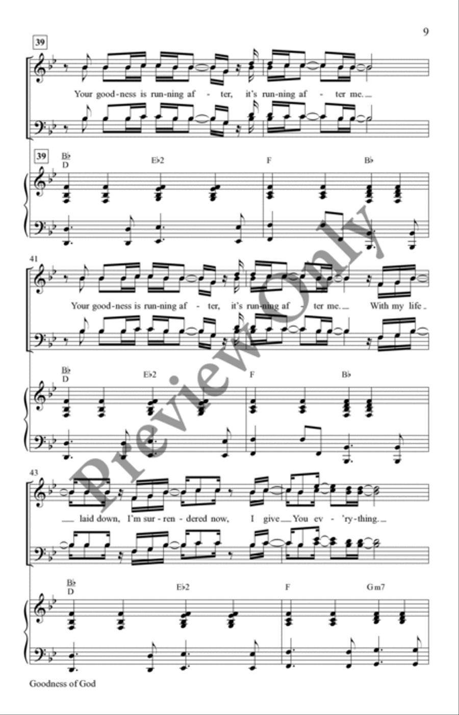 Goodness of God 4-Part scores gallery preview page 8
