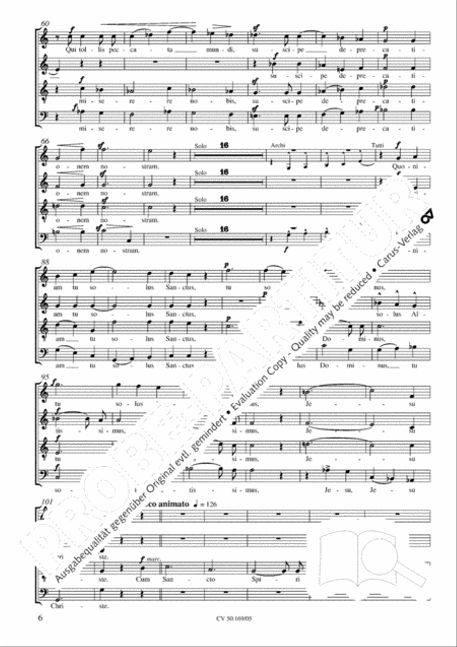 Mass in C Major 4-Part scores gallery preview page 7